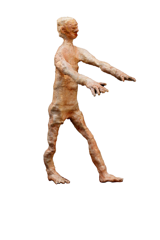 Pion issu du jeu la Chose Publique, réalisé par Camille Leherper, animateur à l'Espace Jemmapes. Pion fait en argile rappelant l'archéologie